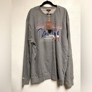 NWT Mitchell & Ness NFL New England Patriots Crewneck Sweater Mens Size 4XL